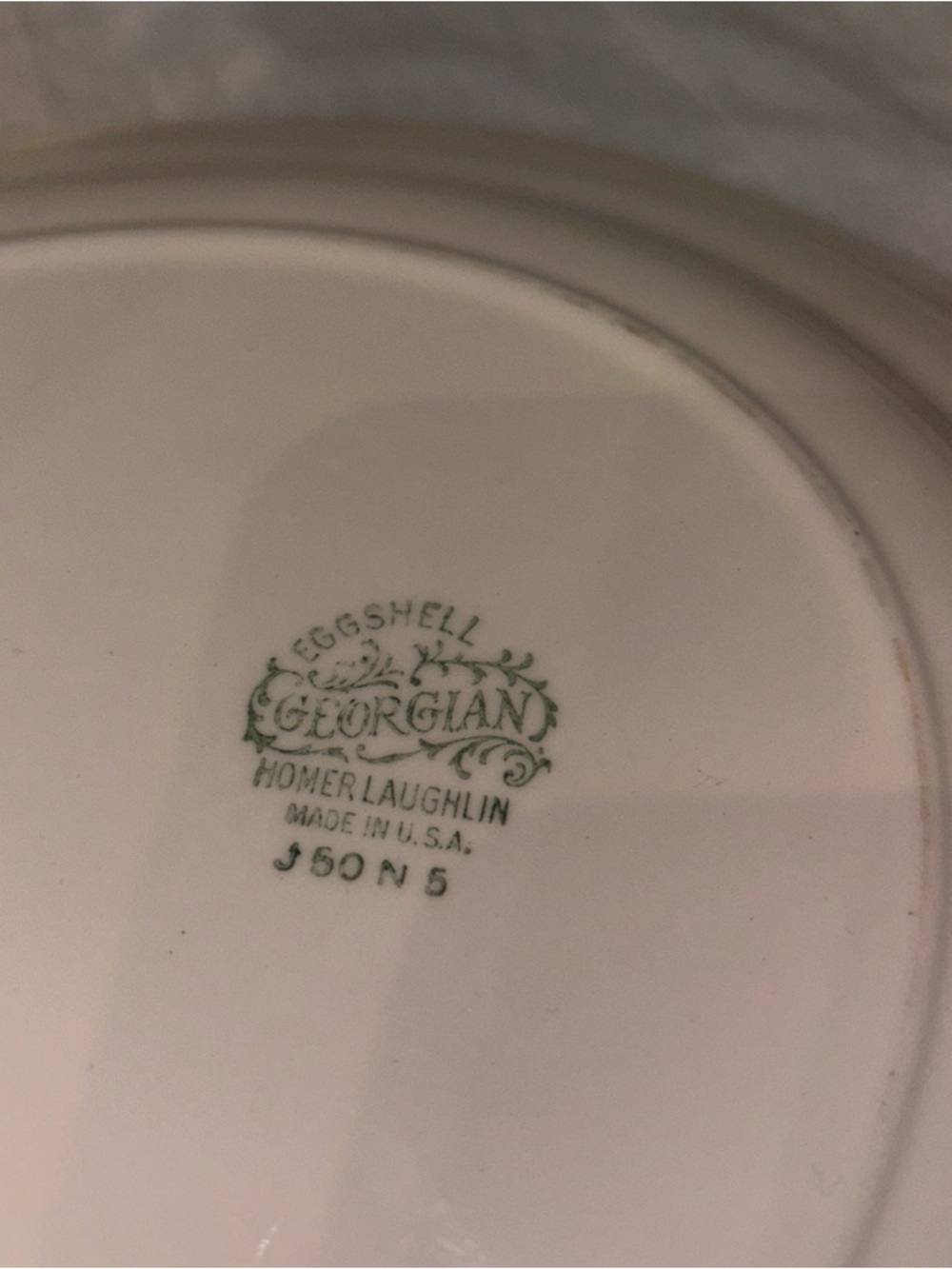 Vintage Georgian Homer Laughlin Eggshell Platter 13.5” Flowers J50N5 USA - Picture 5 of 6